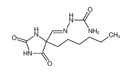 [(E)-(4-hexyl-2,5-dioxoimidazolidin-4-yl)methylideneamino]urea 5462-54-4