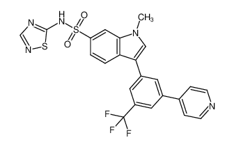 1423161-04-9 structure, C23H16F3N5O2S2