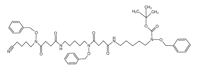 130946-40-6 spectrum, 27-[N-(tert-butoxycarbonyl)-N-(benzyloxy)amino]-6,17-bis(benzyloxy)-7,10,18,21-tetraoxo-6,11,17,22-tetraazaheptacosanenitrile