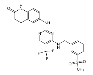 6-[(4-((3-(甲磺酰基)苄基)氨基)-5-三氟甲基嘧啶-2-基)氨基]-3,4-二氢-1H-喹啉-2-酮