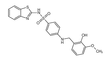 N-(benzo[d]thiazol-2-yl)-4-((2-hydroxy-3-methoxybenzyl)amino)benzenesulfonamide 1532593-30-8