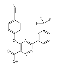 5-(4-cyanophenoxy)-3-[3-(trifluoromethyl)phenyl]-1,2,4-triazine-6-carboxylic acid 921620-15-7