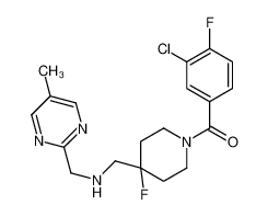 (3-chloro-4-fluorophenyl)-[4-fluoro-4-[[(5-methylpyrimidin-2-yl)methylamino]methyl]piperidin-1-yl]methanone 635323-95-4