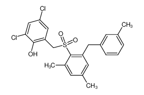 (3.5-Dichlor-2-hydroxy-benzyl)-(2-(3-methyl-benzyl)-4.6-dimethyl-phenyl)-sulfon 24299-63-6