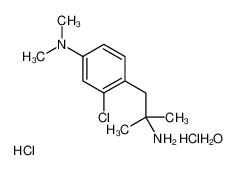 4-(2-amino-2-methylpropyl)-3-chloro-N,N-dimethylaniline,hydrate,dihydrochloride 74051-04-0