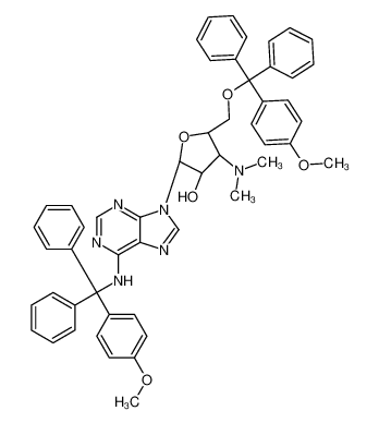 (2R,3S,4S,5S)-4-(dimethylamino)-5-[[(4-methoxyphenyl)-diphenylmethoxy]methyl]-2-[6-[[(4-methoxyphenyl)-diphenylmethyl]amino]purin-9-yl]oxolan-3-ol