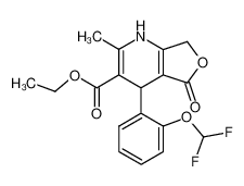 ethyl 4-(2-difluoromethoxyphenyl)-2-methyl-5-oxo-1,4,5,7-tetrahydrofuro[3,4-b]pyridine-3-carboxylate 89289-93-0