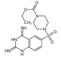 92144-25-7 ethyl 4-(2,4-diaminoquinazolin-6-yl)sulfonylpiperazine-1-carboxylate