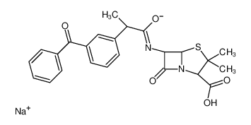(2S,5R,6R)-6-[2-[3-(苯甲酰基)苯基]丙酰氨基]-3,3-二甲基-7-氧代-4-硫杂-1-氮杂双环[3.2.0]庚烷-2-羧酸钠
