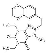 8-[(E)-2-(2,3-Dihydro-1,4-benzodioxin-6-yl)vinyl]-1,3-diethyl-7-m ethyl-3,7-dihydro-1H-purine-2,6-dione 155814-32-7