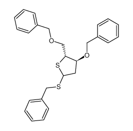 134938-97-9 benzyl 3,5-di-O-benzyl-2-deoxy-1,4-dithio-D-erythro-pentofuranoside