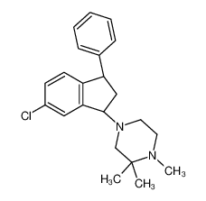 4-[(1R,3S)-6-chloro-3-phenyl-2,3-dihydro-1H-inden-1-yl]-1,2,2-trimethylpiperazine 170381-16-5