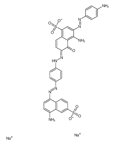 disodium,(6E)-4-amino-3-[(4-aminophenyl)diazenyl]-6-[[4-[(4-amino-6-sulfonatonaphthalen-1-yl)diazenyl]phenyl]hydrazinylidene]-5-oxonaphthalene-1-sulfonate