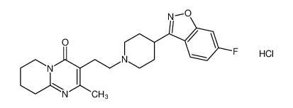 3-(2-(4-(6-fluorobenzo[d]isoxazol-3-yl)piperidin-1-yl)ethyl)-2-methyl-6,7,8,9-tetrahydro-4H-pyrido[1,2-a]pyrimidin-4-one hydrochloride 666179-74-4