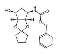 1402150-14-4 benzyl (3aR,4S,6R,6aS)-4-hydroxytetrahydro-3aH-spiro[cyclopenta[d][1,3]dioxole-2,1'-cyclopentane]-6-ylcarbamate