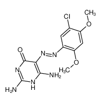 (5E)-2,6-diamino-5-[(5-chloro-2,4-dimethoxyphenyl)hydrazinylidene]pyrimidin-4-one