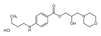 (2-hydroxy-3-morpholin-4-ium-4-ylpropyl) 4-(butylamino)benzoate,chloride 100311-24-8