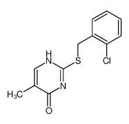 2-[(2-chlorophenyl)methylsulfanyl]-5-methyl-1H-pyrimidin-6-one 92695-92-6