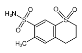 6-methyl-1,1-dioxo-3,4-dihydro-2H-thiochromene-7-sulfonamide 1084-65-7