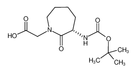 2-[(3S)-3-[(2-methylpropan-2-yl)oxycarbonylamino]-2-oxoazepan-1-yl]acetic acid 79839-29-5