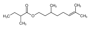 3,7-dimethyloct-6-enyl 2-methylbutanoate 96%