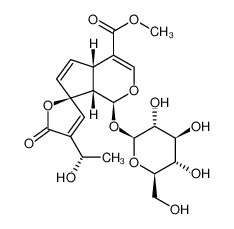 methyl (1S,4aS,7R,7aS)-4'-[(1S)-1-hydroxyethyl]-5'-oxo-1-[(2S,3R,4S,5S,6R)-3,4,5-trihydroxy-6-(hydroxymethyl)oxan-2-yl]oxyspiro[4a,7a-dihydro-1H-cyclopenta[c]pyran-7,2'-furan]-4-carboxylate 511-89-7