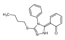 (6Z)-6-[5-(Butylsulfanyl)-4-phenyl-2,4-dihydro-3H-1,2,4-triazol-3 -ylidene]-2,4-cyclohexadien-1-one 81518-37-8