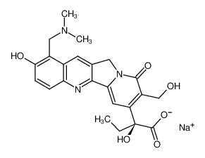 (2S)-2-[1-[(dimethylamino)methyl]-2-hydroxy-8-(hydroxymethyl)-9-oxo-11H-indolizino[1,2-b]quinolin-7-yl]-2-hydroxybutanoic acid 132877-29-3