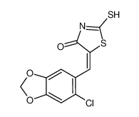 (5E)-5-[(6-氯-1,3-苯并二氧戊环-5-基)亚甲基]-2-硫基-1,3-噻唑-4(5H)-酮