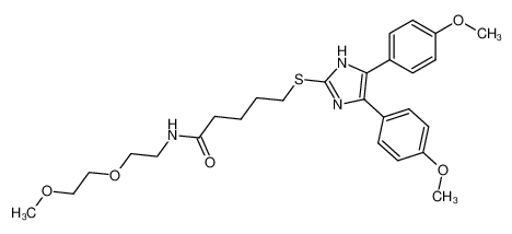 162933-11-1 N-<2-(2-methoxyethoxy)ethyl>-5-<<4,5-bis(4-methoxyphenyl)-1H-imidazol-2-yl>thio>pentanamide