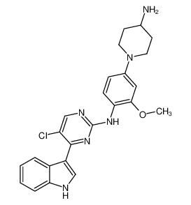 N-[4-(4-氨基-1-哌啶基)-2-甲氧基苯基]-5-氯-4-(1H-吲哚-3-基)-2-嘧啶胺