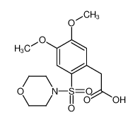 2-(4,5-dimethoxy-2-morpholin-4-ylsulfonylphenyl)acetic acid 63212-44-2