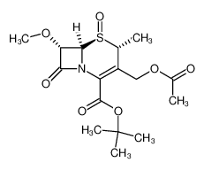 95570-73-3 (4R,5S,6R,7S)-3-Acetoxymethyl-7-methoxy-4-methyl-5,8-dioxo-5λ4-thia-1-aza-bicyclo[4.2.0]oct-2-ene-2-carboxylic acid tert-butyl ester