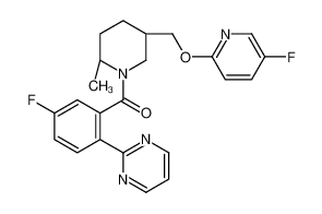 [(2R,5R)-5-[(5-fluoropyridin-2-yl)oxymethyl]-2-methylpiperidin-1-yl]-(5-fluoro-2-pyrimidin-2-ylphenyl)methanone