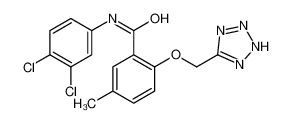 N-(3,4-Dichlorophenyl)-5-methyl-2-(2H-tetrazol-5-ylmethoxy)benzam ide