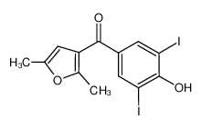 (2,5-dimethylfuran-3-yl)-(4-hydroxy-3,5-diiodophenyl)methanone 4662-17-3