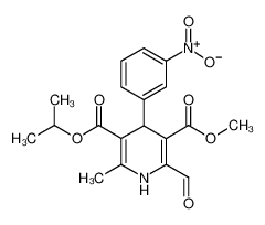 75530-60-8 spectrum, 3-O-methyl 5-O-propan-2-yl 2-formyl-6-methyl-4-(3-nitrophenyl)-1,4-dihydropyridine-3,5-dicarboxylate