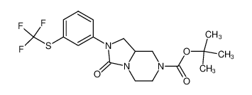 tert-butyl 3-oxo-2-{3-[(trifluoromethyl)thio]phenyl}hexahydroimidazo[1,5-a]pyrazine-7(1H)-carboxylate 1002339-14-1