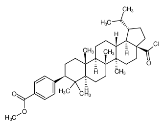 1351278-86-8 methyl 4-((1S,3aS,5aR,5bR,7aS,9S,11aS,11bR,13aR,13bR)-3a-(chlorocarbonyl)-1-isopropyl-5a,5b,8,8,11a-pentamethylicosahydro-1H-cyclopenta[a]chrysen-9-yl)benzoate