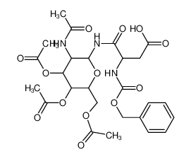 4-[[3-acetamido-4,5-diacetyloxy-6-(acetyloxymethyl)oxan-2-yl]amino]-4-oxo-3-(phenylmethoxycarbonylamino)butanoic acid