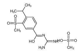 N-(diaminomethylidene)-3-methylsulfonyl-4-propan-2-ylbenzamide,methanesulfonic acid 159138-81-5