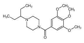 (4-pentan-3-ylpiperazin-1-yl)-(3,4,5-trimethoxyphenyl)methanone 5954-12-1