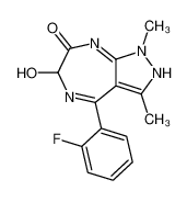 4-(2-fluorophenyl)-6-hydroxy-1,3-dimethyl-2,6-dihydropyrazolo[3,4-e][1,4]diazepin-7-one 55199-56-9