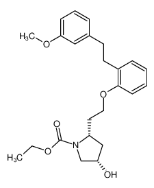 318511-30-7 (2R,4S)-1-ethoxycarbonyl-4-hydroxy-2-[2-[2-[2-(3-methoxyphenyl)ethyl]phenoxy]ethyl]pyrrolidine