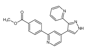 methyl 4-[4-(5-pyridin-2-yl-1H-pyrazol-4-yl)pyridin-2-yl]benzoate 886444-10-6