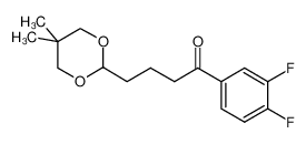 1-(3,4-二氟苯基)-4-(5,5-二甲基-1,3-二恶烷-2-基)-1-丁酮