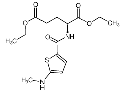 diethyl (2S)-2-[[5-(methylamino)thiophene-2-carbonyl]amino]pentanedioate 112889-02-8