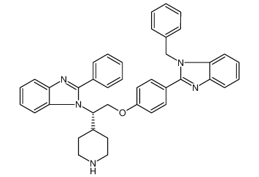 1H-​Benzimidazole, 2-​[4-​[(2S)​-​2-​(2-​phenyl-​1H-​benzimidazol-​1-​yl)​-​2-​(4-​piperidinyl)​ethoxy]​phenyl]​-​1-​(phenylmethyl)​- 1440898-61-2