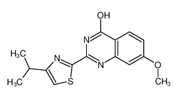 7-methoxy-2-(4-propan-2-yl-1,3-thiazol-2-yl)-1H-quinazolin-4-one 923274-26-4