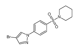 1-((4-(4-Bromo-1H-pyrazol-1-yl)phenyl)sulfonyl)piperidine 1199773-17-5